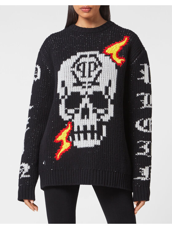 PHILIPP PLEIN PHILIPP PLEIN S dlouhým rukávem 3009 Černá Regular Fit