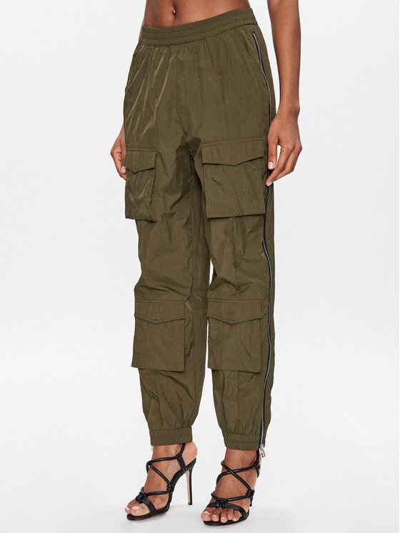 Gestuz Gestuz Pantaloni di tessuto Afina 10906980 Verde Regular Fit