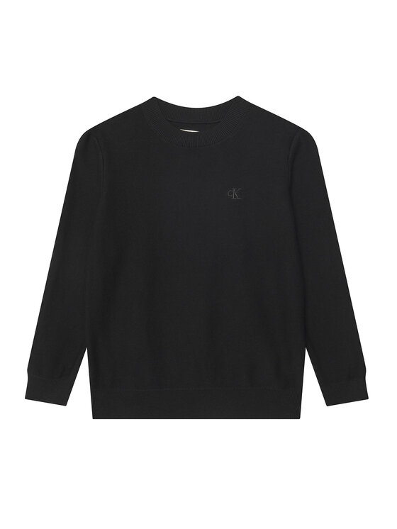Calvin Klein Jeans Pulover Basic IB0IB02641 Negru Regular Fit