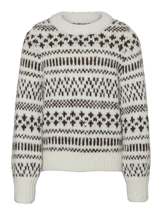 Vero Moda Girl Sveter Kaira 10271981 Béžová Regular Fit