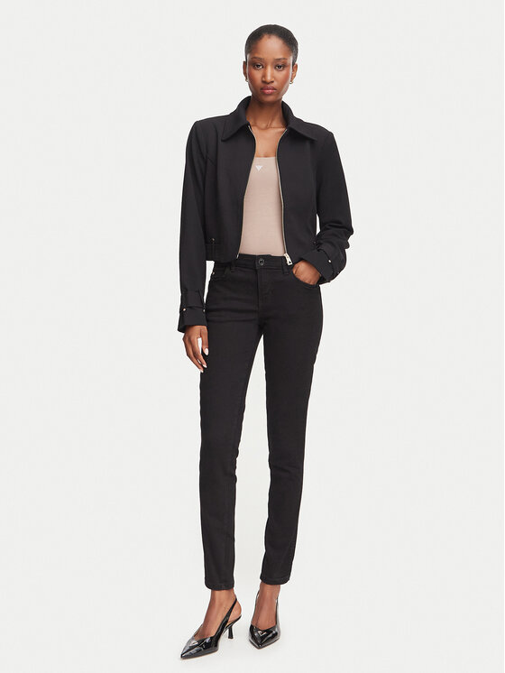 Guess Guess Jeansy W6YAJ2 D1585 Černá Skinny Fit