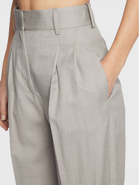 Fabiana Filippi Fabiana Filippi Kalhoty z materiálu PAD222W379 Šedá Regular Fit