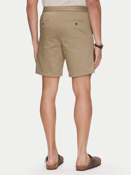 AMI Paris AMI Paris Šortky z materiálu HSO303.CO0103 Khaki Regular Fit