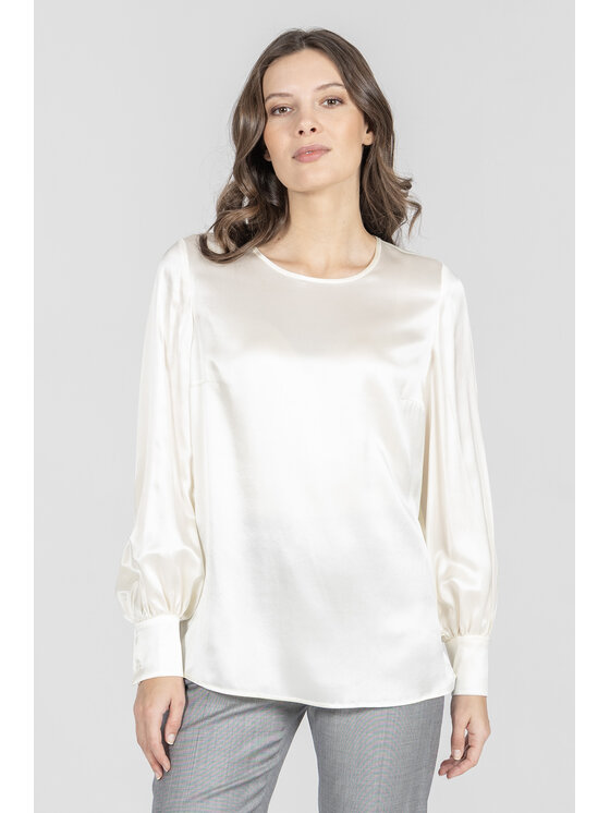 Deni Cler Milano Deni Cler Milano Bluzka W-DC-1419-F2-F8-11-1 Écru Regular Fit