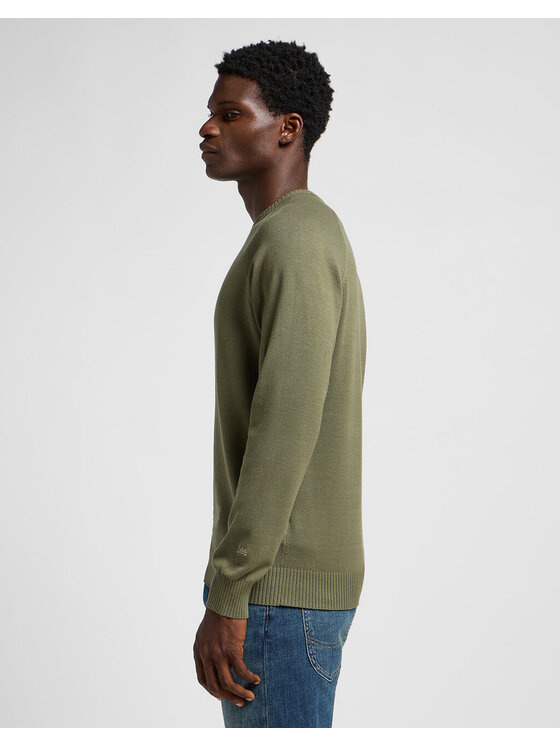 Lee Lee Sweter CLEAN RAGLAN SWEATER Zielony Regular Fit
