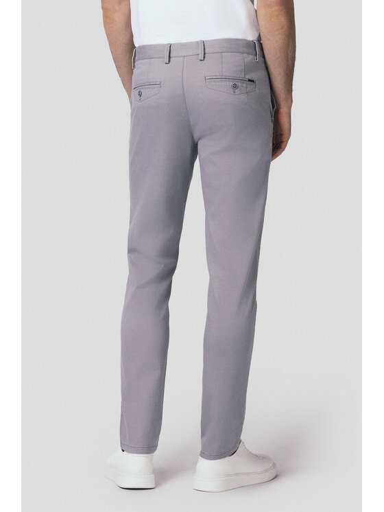 Lancerto Lancerto Chinosy Mikkeli SP082125000013 Szary Slim Fit