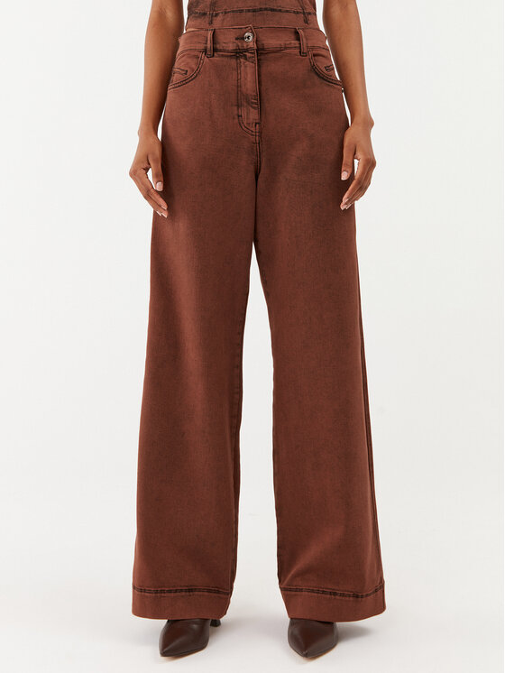 Patrizia Pepe Patrizia Pepe Jeans hlače 8P0518/D047-R805 Bordo rdeča Relaxed Fit