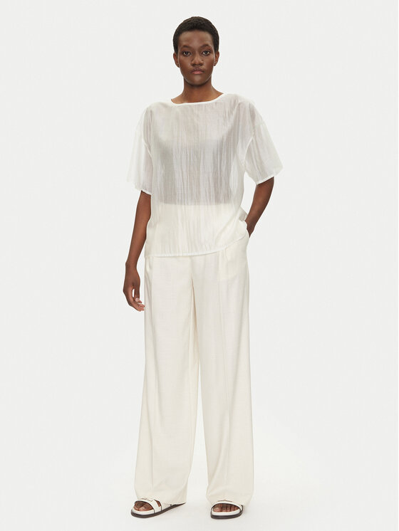 Bomboogie Bomboogie Majica SW9008TLYA5 Bijela Relaxed Fit