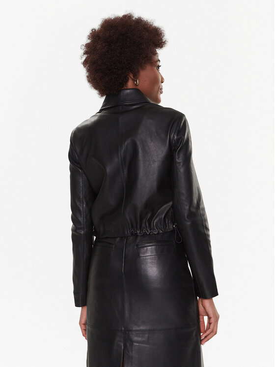 Calvin Klein Calvin Klein Kurtka skórzana K20K205012 Czarny Regular Fit