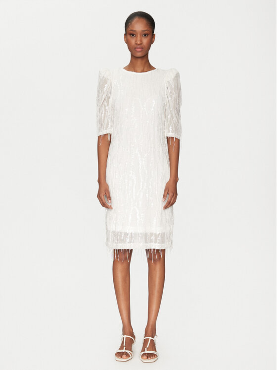 YAS YAS Abito da cocktail Bolina 26036529 Bianco Slim Fit