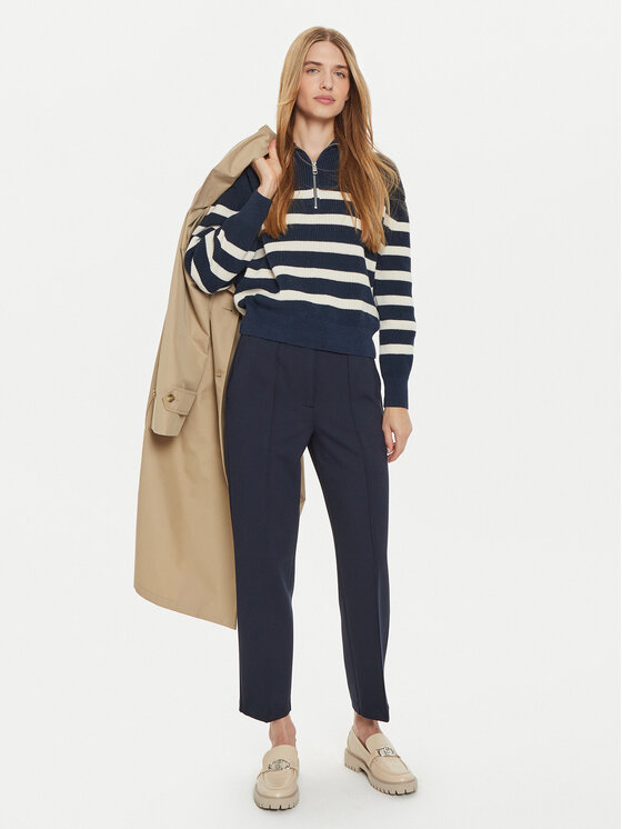 Tommy Hilfiger Tommy Hilfiger Sweter WW0WW42141 Granatowy Relaxed Fit