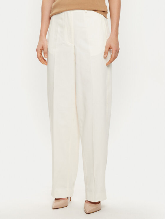 Tommy Hilfiger Pantaloni di tessuto WW0WW43809 Écru Regular Fit, taglia : 40