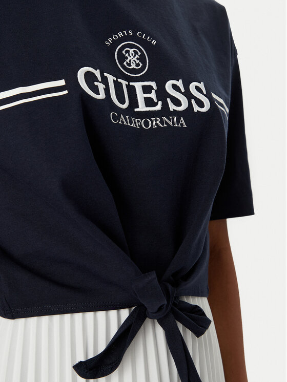 Guess Guess Marškinėliai V6GI20 K3509 Tamsiai mėlyna Regular Fit