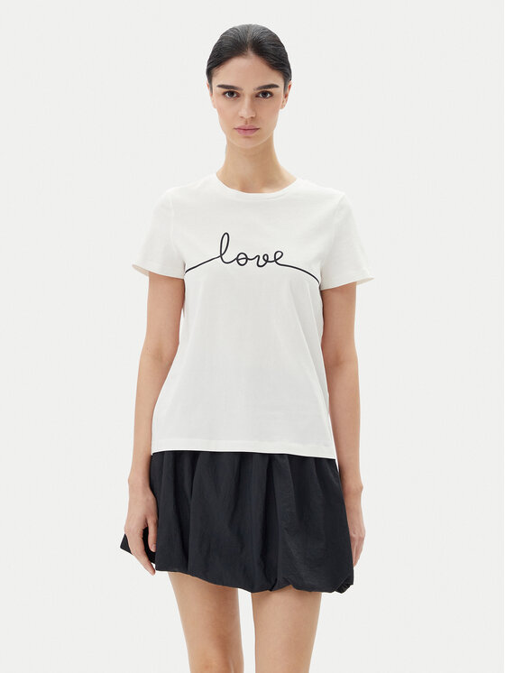 Vero Moda Vero Moda T-särk Kami 10332587 Valge Relaxed Fit