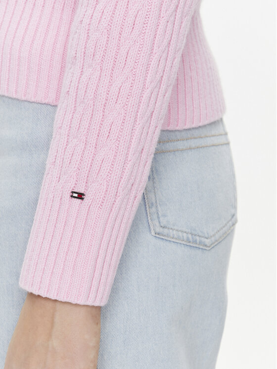 Tommy Hilfiger Tommy Hilfiger Sweter WW0WW39017 Różowy Regular Fit
