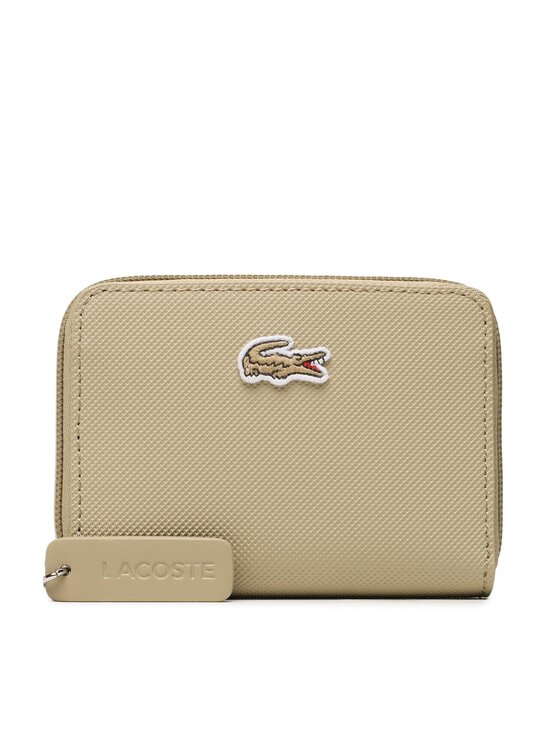 Lacoste Малък дамски портфейл Xs Zip Coin Wallet NF4193PO Бежов