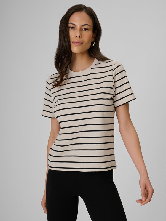 4F 4F T-Shirt OCEANS KEEPERS Kremowy Relaxed Fit