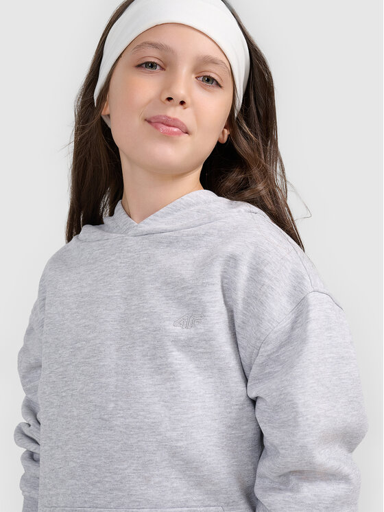 4F 4F Bluza BASIC+ Szary Loose Fit