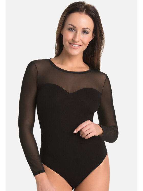 Teyli Teyli Body z siateczką Willow Kolorowy Regular Fit