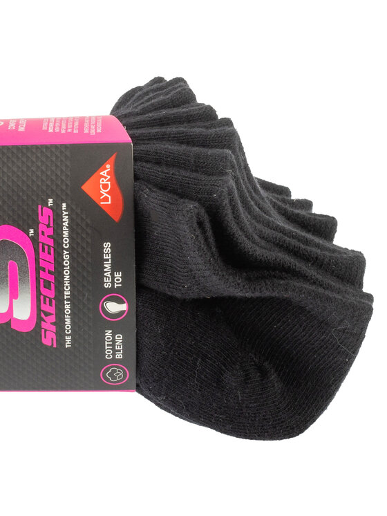 Skechers Skechers Calzini corti 6pk Girls Cotton Ns Socks Nero