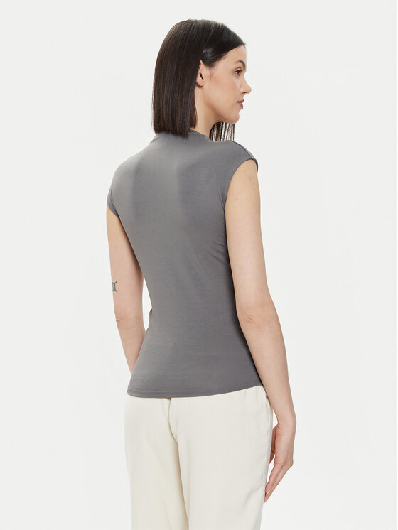 Gina Tricot Gina Tricot топ 20883 Сив Slim Fit