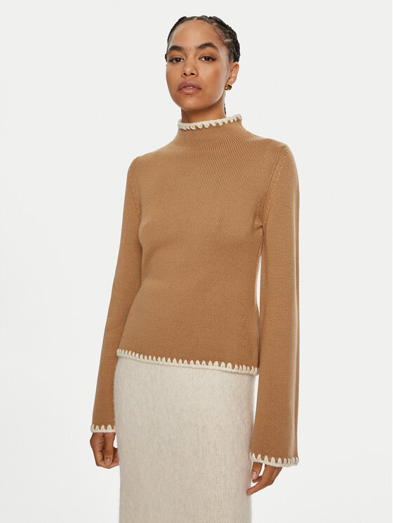 Luisa Spagnoli Luisa Spagnoli Rollkragenpullover Monet 58404 Braun Regular Fit
