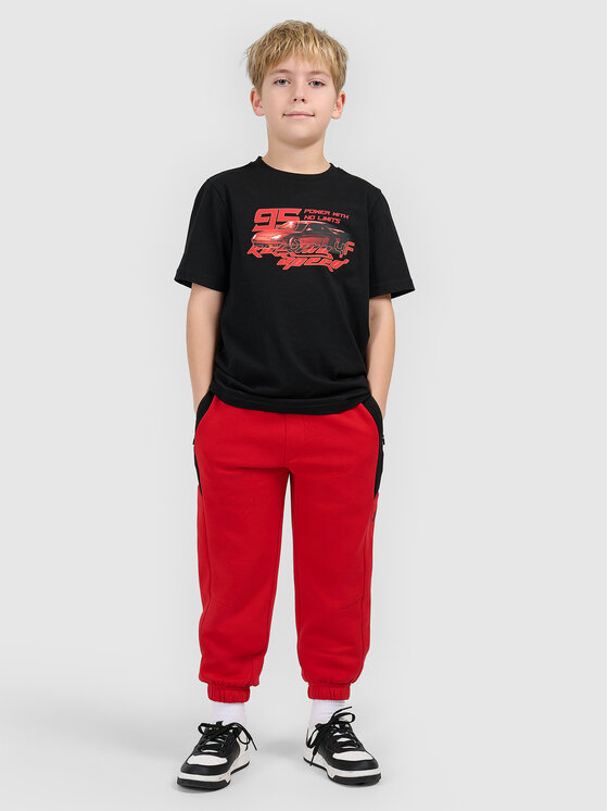 4F 4F T-Shirt ESPORTS RACING Czarny Regular Fit