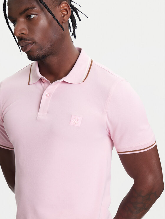 United Colors Of Benetton United Colors Of Benetton Pólóing 3F9HU302E Rózsaszín Regular Fit