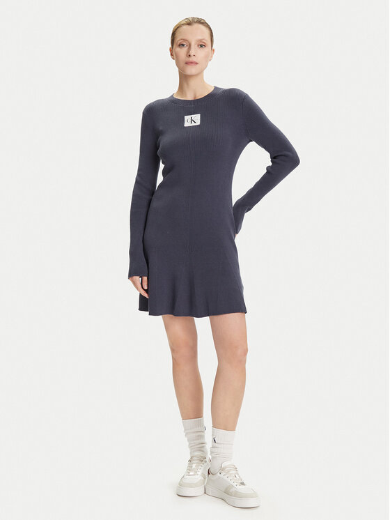 Calvin Klein Jeans Calvin Klein Jeans Kleid für den Alltag LV047D307G Dunkelblau Slim Fit