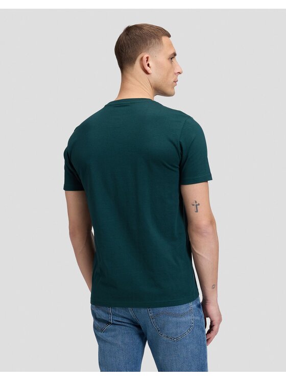 Lee Lee T-Shirt SS PATCH LOGO TEE Zielony Regular Fit