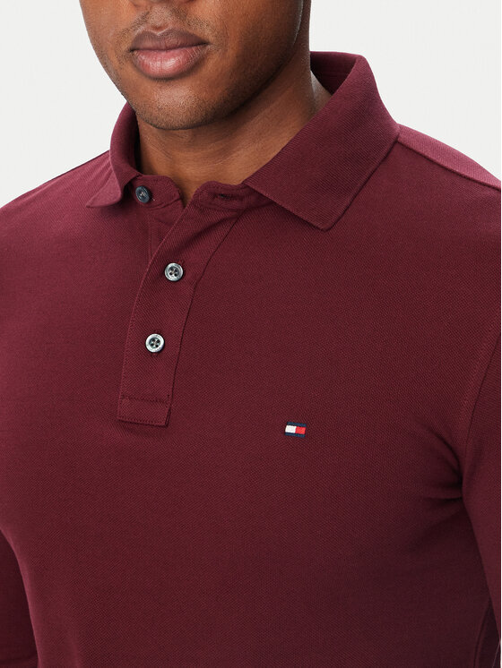 Tommy Hilfiger Tommy Hilfiger Polo särk 1985 MW0MW20182 Bordoopunane Regular Fit