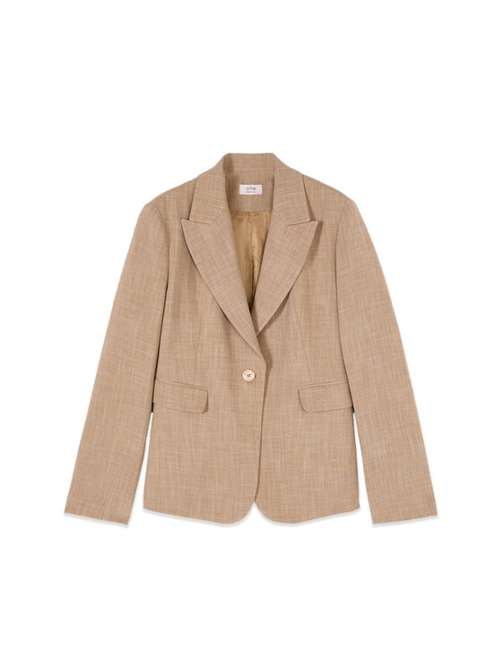 Oltre Oltre Giacca da abito Q025R004655N0S2 Crema Regular Fit