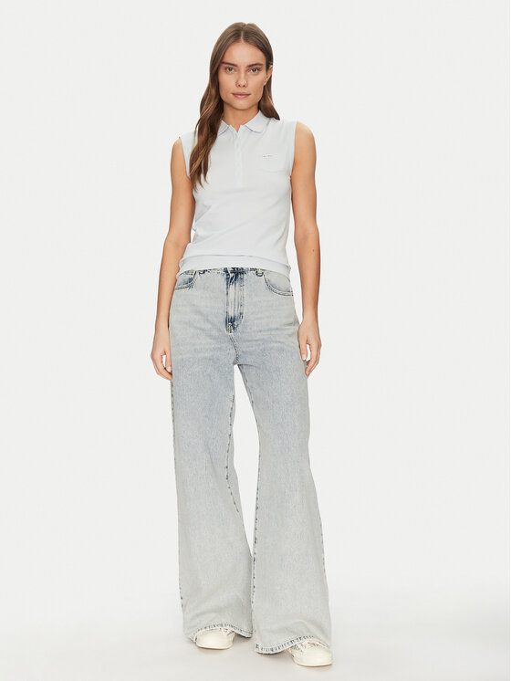 Guess Jeans Guess Jeans Polo marškinėliai W5GP24 KCYR1 Mėlyna Regular Fit