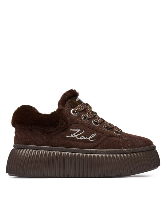 KARL LAGERFELD KARL LAGERFELD Sneakers Kreeper Lo KL42312L Dunkelbraun