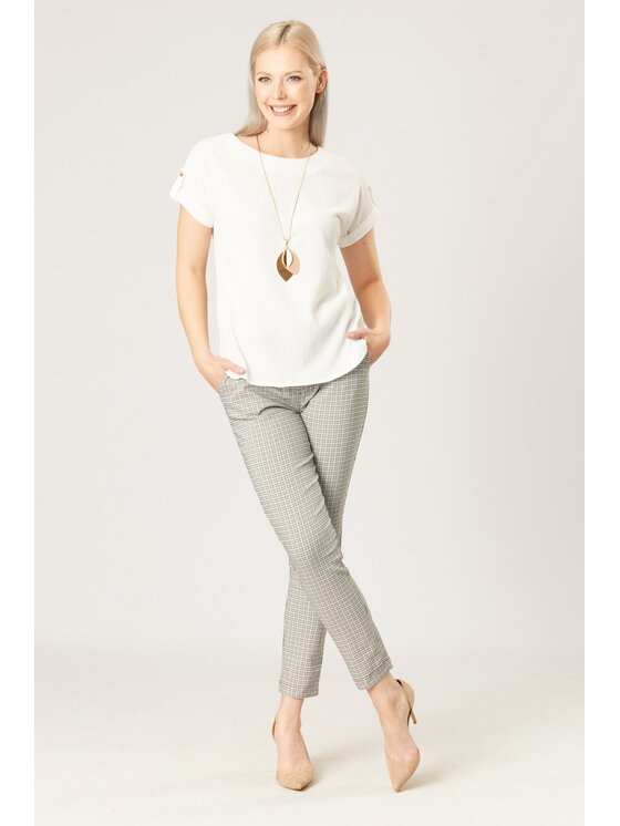 QUIOSQUE QUIOSQUE Halenka 16-TK-203 Écru Regular Fit