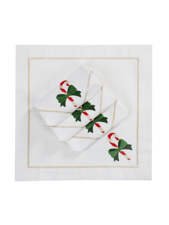 Roseberry Home Roseberry Home Serwetki Candy Cane Panama Biały