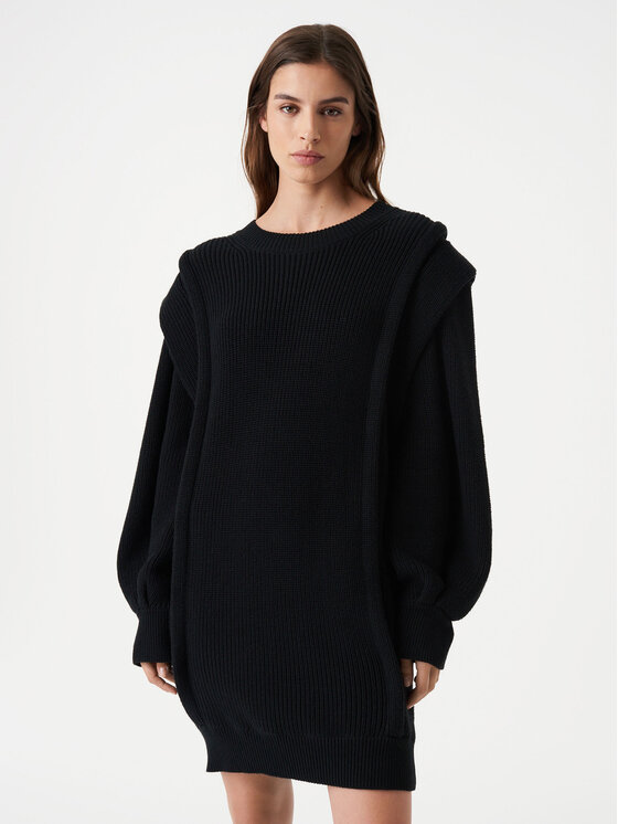 IRO IRO Trikotažinė suknelė Lorely AR641 Juoda Relaxed Fit