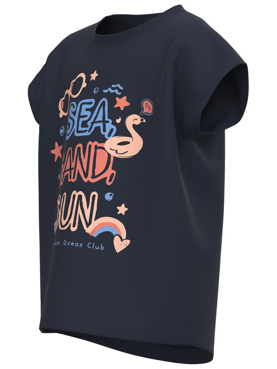 NAME IT NAME IT T-shirt 13215037 Blu scuro Loose Fit