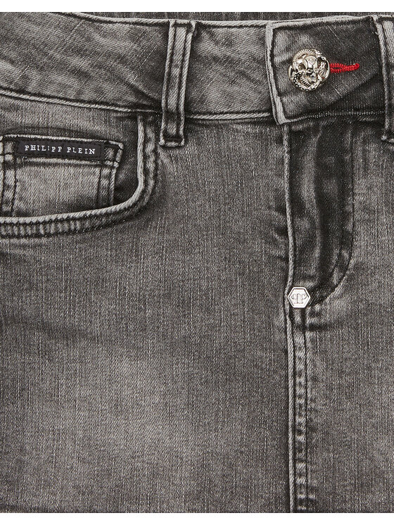 PHILIPP PLEIN PHILIPP PLEIN Gonna di jeans 20157 Grigio Comfort Fit