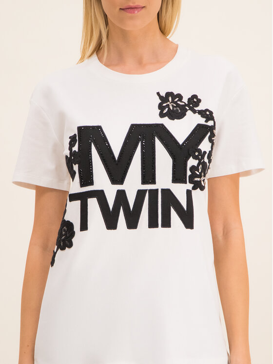 My Twin My Twin T-Shirt 201MP235H Biały Regular Fit