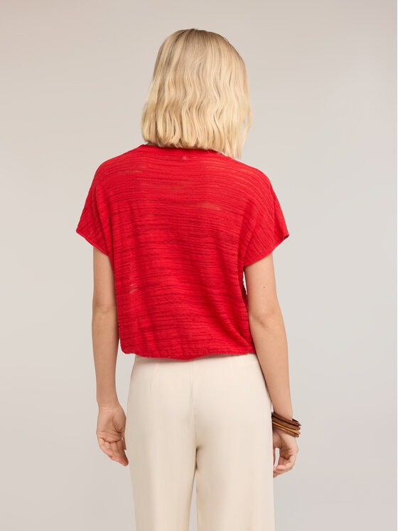 Motivi Motivi T-shirt M221W003930N016 Rosso Regular Fit