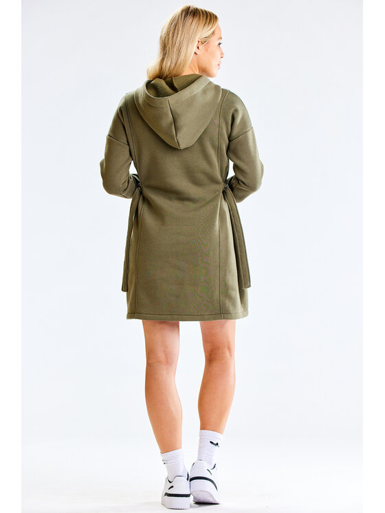 Infinite You Infinite You Sukienka dzianinowa M331 Khaki Basic Fit