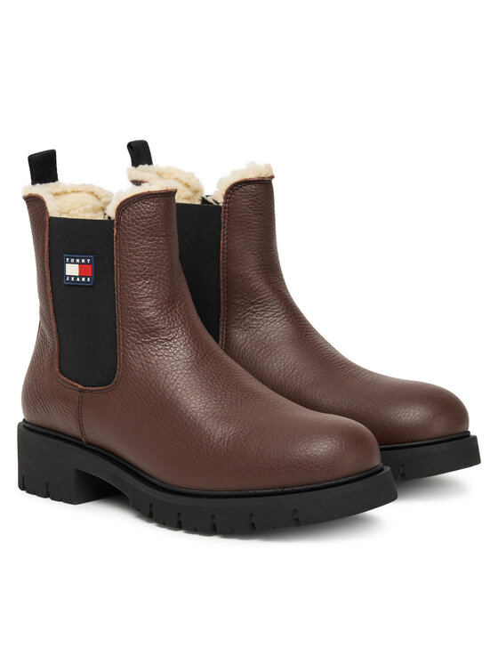 Tommy Jeans Tommy Jeans Štibletai Tjw Chelsea Boot Wl EN0EN02826 Ruda