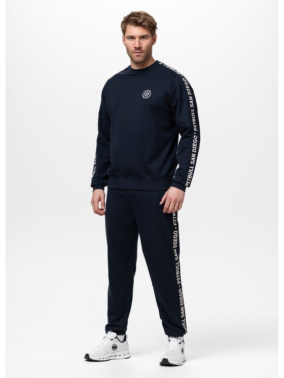 PITBULL PITBULL Bluza TAPE PARKER Granatowy Regular Fit