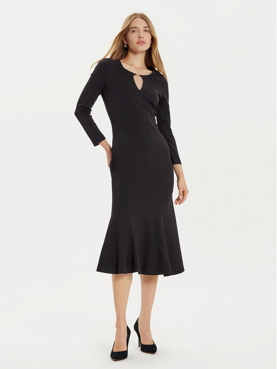 Rinascimento Rinascimento Koktejlové šaty CFC0121444003 Čierna Regular Fit