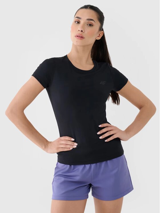 4F 4F T-Shirt 4FWMM00TFTSF1828-20S Μαύρο Regular Fit