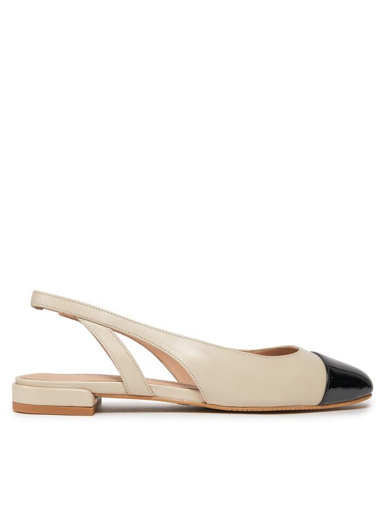 Stuart Weitzman Sandale Sleek Slingback SC667 Écru