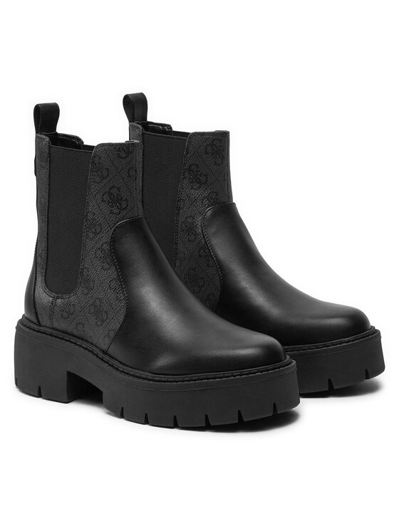 Guess Guess Kotníková obuv s elastickým prvkem Shuze FLTSHU ELE10 Černá