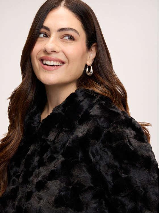 Fiorella Rubino Fiorella Rubino Płaszcz zimowy F020T001559N033 Czarny Boxy Fit