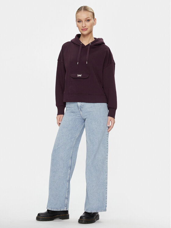 Lee Lee Bluza Vintage Hoodie Rodeo 112341554 Fioletowy Regular Fit